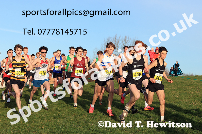 Mens under-17s 2024 NECAA Cross Country Champs., Temple Park, South Shields. Photo: David T. Hewitson/Sports for All Pics